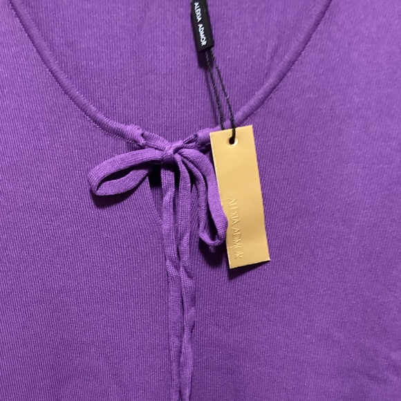 Alexia Admor Akari Tie Front Knit Midi Dress, size M - Picture 7 of 12